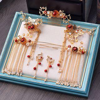 Set: Embellished Branches Hair Stick + Hair Comb + Hair Clip
