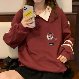 Badged Polo Sweatshirt