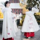 Hanfu Embroidered Cape Off-white - One Size