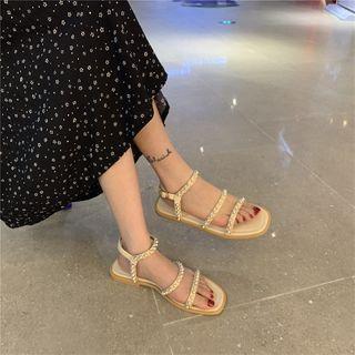 Faux Pearl Studded Sandals