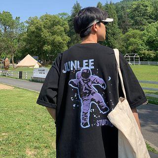 Astronaut Print Oversized Tee
