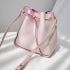 Faux Leather Bucket Bag Pink - One Size