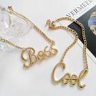 Lettering Chain Necklace
