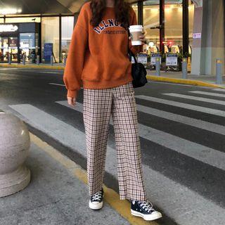 Checked Pants / Printed Pullover