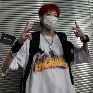 Short-sleeve Flame Print T-shirt