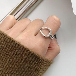 Geometric Sterling Silver Open Ring K246 - Silver - One Size