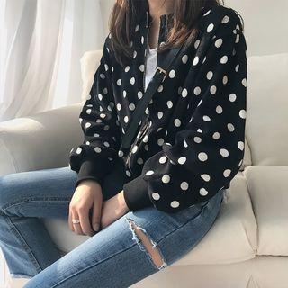 Polka-dot Knit Jacket