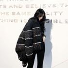 Tweed Loose-fit Padded Jacket Black - One Size