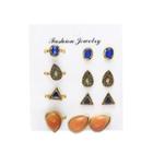 Set: Retro Rhinestone Earring (various Designs) As Shown In Figure - One Size
