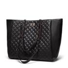 Quilted Tote Bag Black - One Size