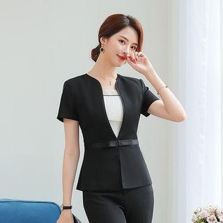 Short-sleeve Top / Spaghetti Strap Top / Mini Pencil Skirt / Dress Pants / Set