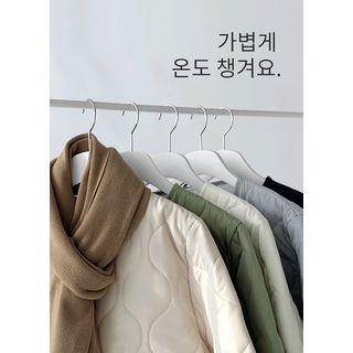V-neck Zip-up Padded Jacket