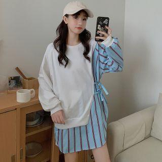 Stripe Paneled Sweatshirt