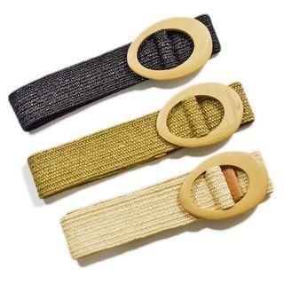 Buckled Canvas Elasticized Belt
