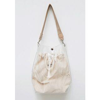 Clear Shoulder Bag With Canvas Pouch