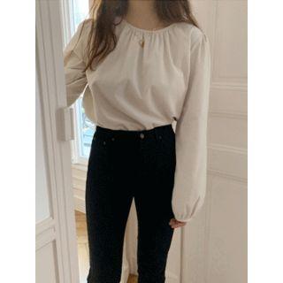 Turtle-neck Cutout-back Top [no Option Name]