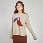 Parrot Print Wool Sweater