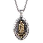 Stainless Steel Mary Pendant Necklace Gold - One Size