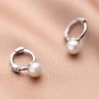 925 Sterling Silver Faux Pearl Dangle Earring 1 Pair - 925 Sterling Silver Faux Pearl Dangle Earring - One Size
