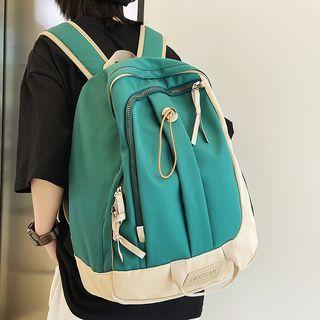 Set: Applique Drawstring Backpack + Bag Charm