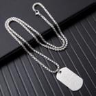 Stainless Steel Tag Pendant Necklace 520 - As Shown In Figure - One Size