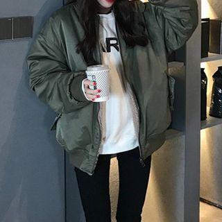 Fleece Zip Jacket As Shown In Figure - One Size