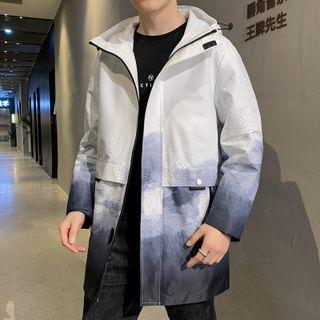 Hooded Gradient Cargo Jacket