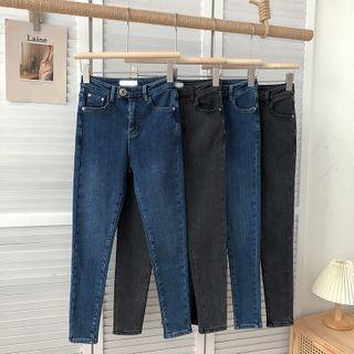 High-waist Stretch Denim Cropped Pants
