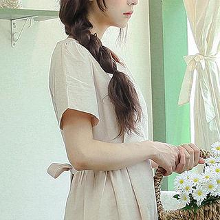 Sweetheart-neck A-line Midi Dress
