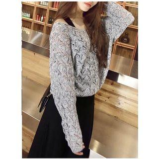 Set: M Lange Pointelle Knit Top + Tank Dress