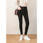 J-size - Wide-band High-waist Skinny Pants