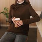 Contrast High-neck Knit Top