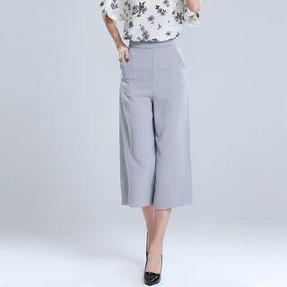 High-waist Wide Leg Cropped Pants