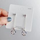 Faux Pearl Geometric Drop Earring 1 Pair - Silver - One Size