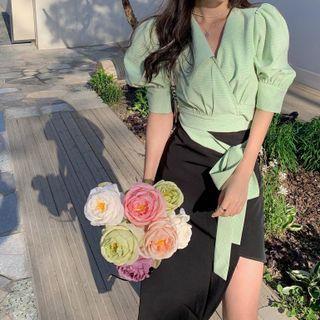 Short-sleeve Blouse / A-line Skirt / Set