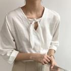 3/4-sleeve Long-sleeve Top
