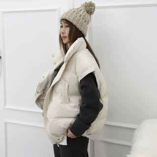 Drawstring Boxy Padded Vest
