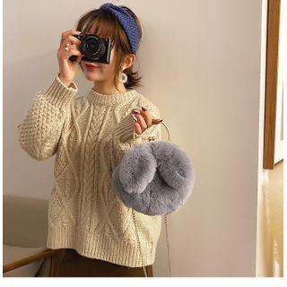 Cartoon Faux-fur Satchel