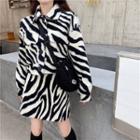 Zebra Print Jacket / Mini Skirt