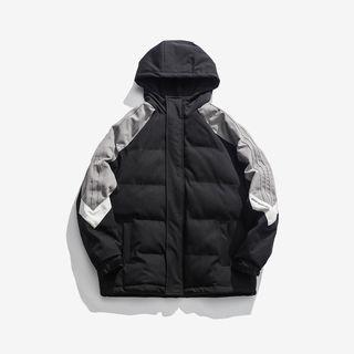 Color-block Padded Hood Jacket