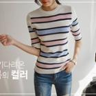 Multi-color Stripe Knit Top