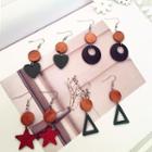 Geometric Wood Dangle Earring (various Designs)