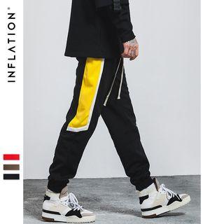 Colorblock Embroidered Jogger Pants