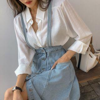 Sheer Silky Plain Shirt
