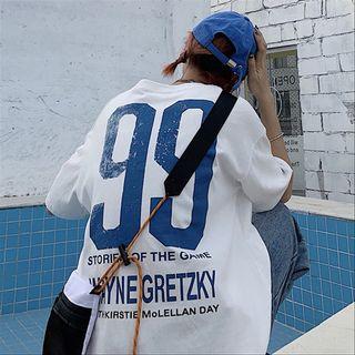 Elbow-sleeve Number 99 T-shirt