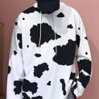 Milk Cow Print Hoodie