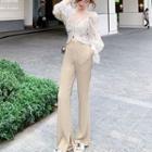 Floral Print Blouse / Wide Leg Dress Pants