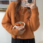 Buttoned Sweater Jacket