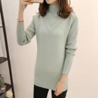 Long-sleeve Panel Sweater