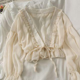 Tie-waist Ruffled Light Shawl